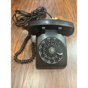VTG Bell System Western Electric Black Rotary Dial Telephone 60s Phone UNTESTED